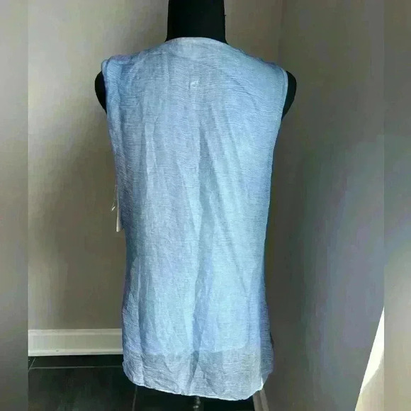 Soft Surroundings Silk Romance Top in Blue Heron Women’s Sm NWT - Picture 6 of 8